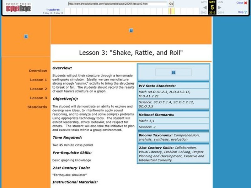 Shake, Rattle, and Roll Lesson Plan