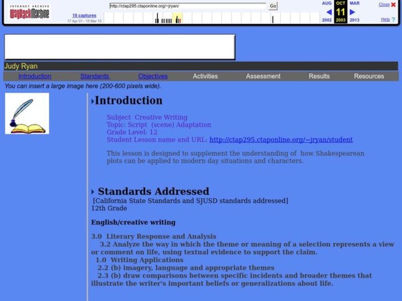 Shakespeare 2000 Lesson Plan