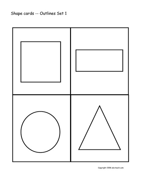 Shape Cards Worksheet