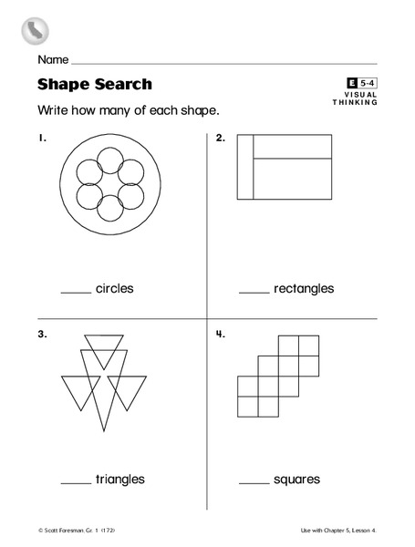 Shape Search Worksheet