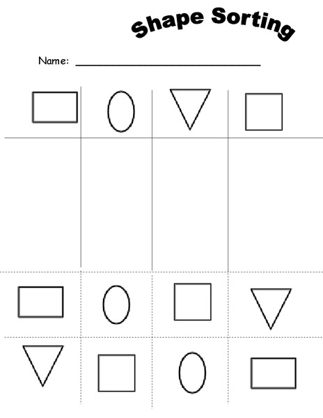 Shape Sorting Worksheet