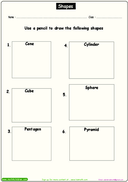 Shapes Worksheet