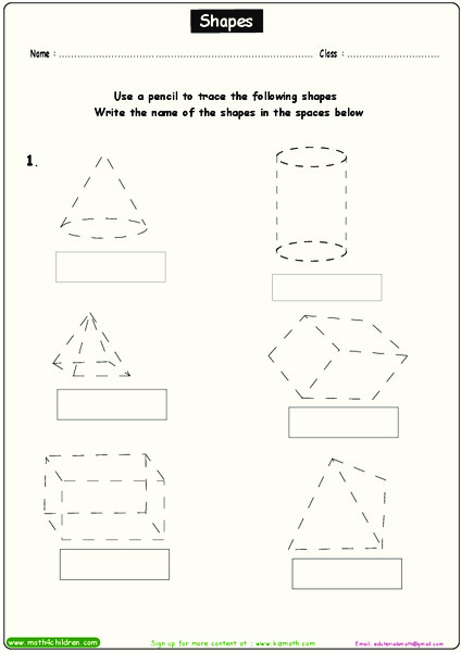 Shapes Worksheet