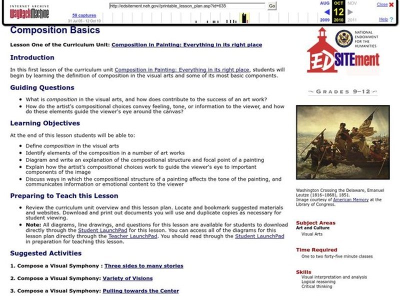 Shaping the View: Composition Basics Lesson Plan