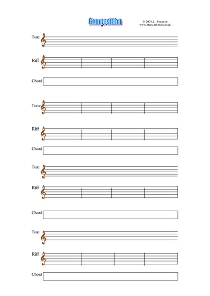 Sheet Music Worksheet