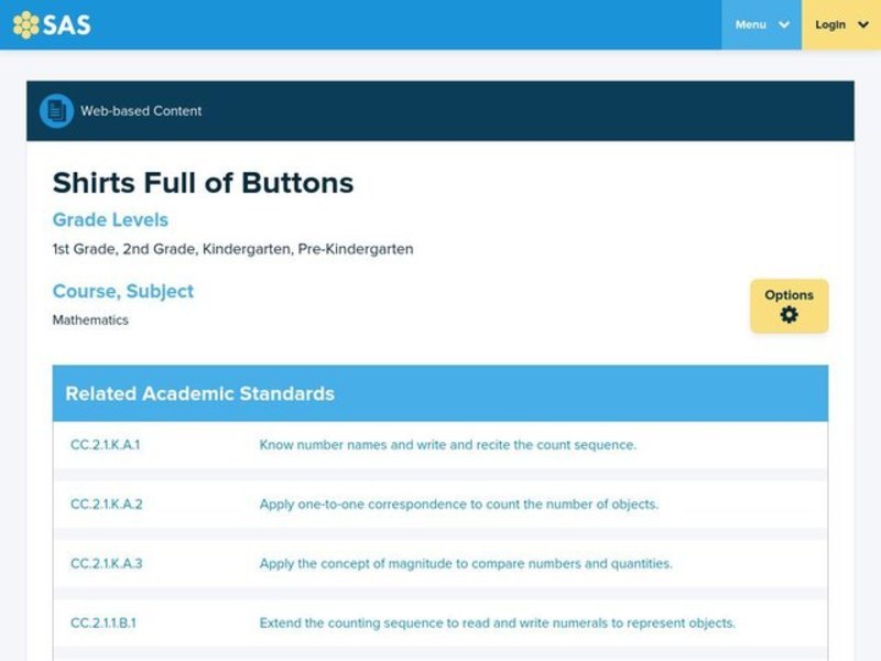 Shirts Full of Buttons Lesson Plan