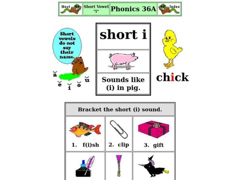 Short Vowel "I" Worksheet
