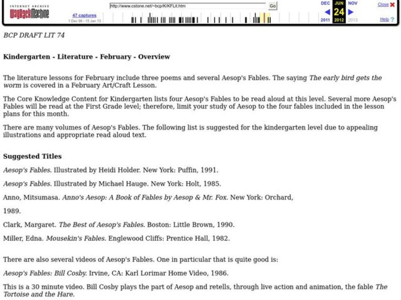 Aesop's Fables Lesson Plan