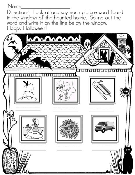 Short Vowels Halloween Activity Worksheet