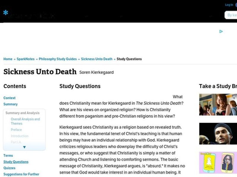 Sickness Unto Death Interactive