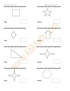 Sides and vertices Worksheet