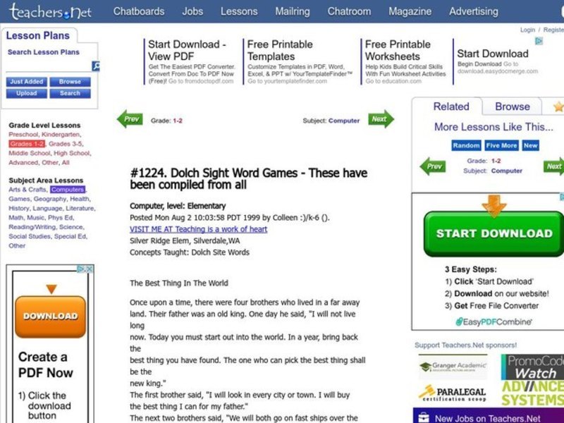 Sight Word Soup Lesson Plan