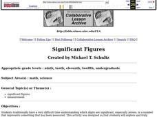 Significant Figures Lesson Plan