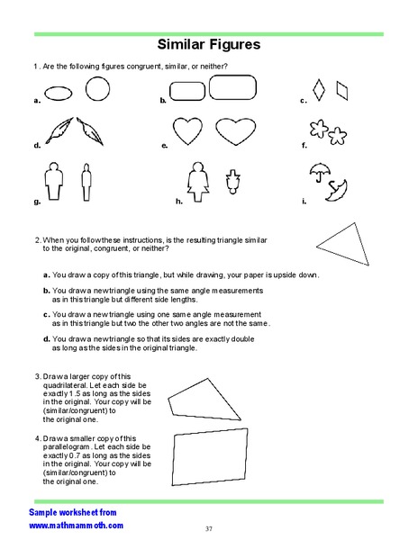 Similar Figures Worksheet