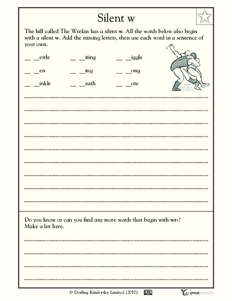 Silent W Worksheet