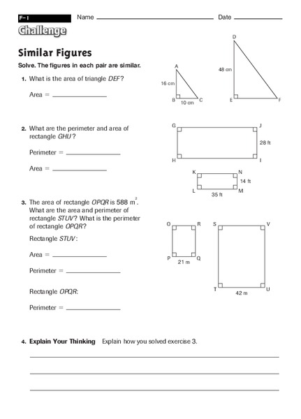 Similar Figures Worksheet