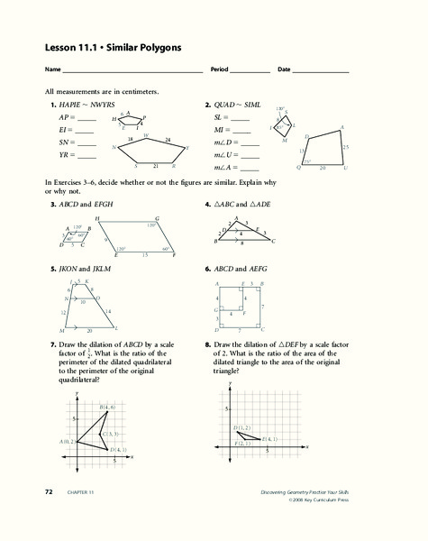 Similar Figures Worksheet