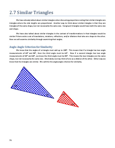 Similar Triangles Handout