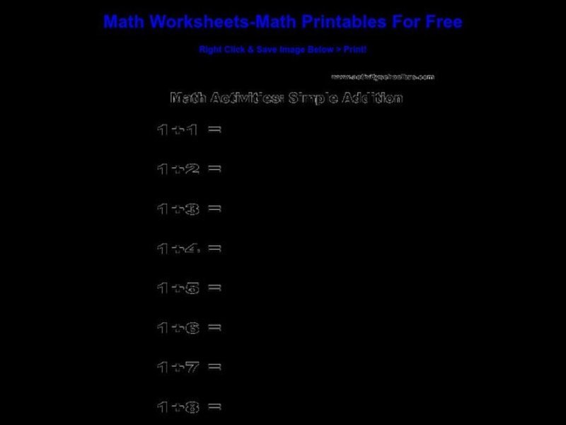 Simple Addition Worksheet