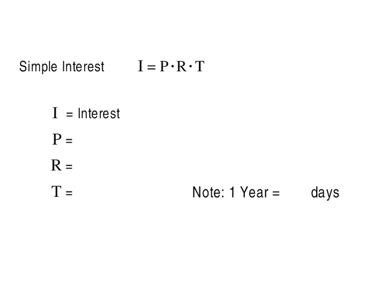 Simple Interest Worksheet