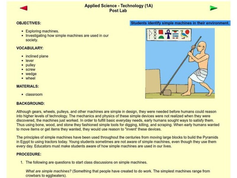 Simple Machines Lesson Plan