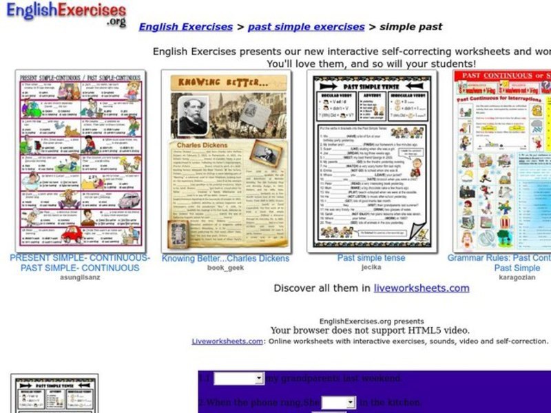 Simple Past Interactive