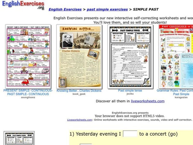 Simple Past Interactive