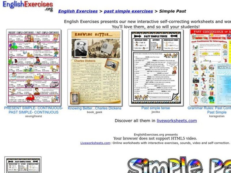 Simple Past Interactive