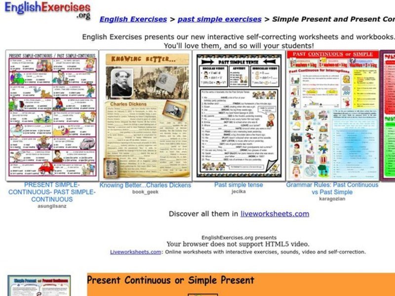 Simple Present and Present Continuous Worksheet