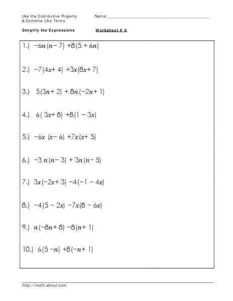 Simplify Expressions Lesson Plan