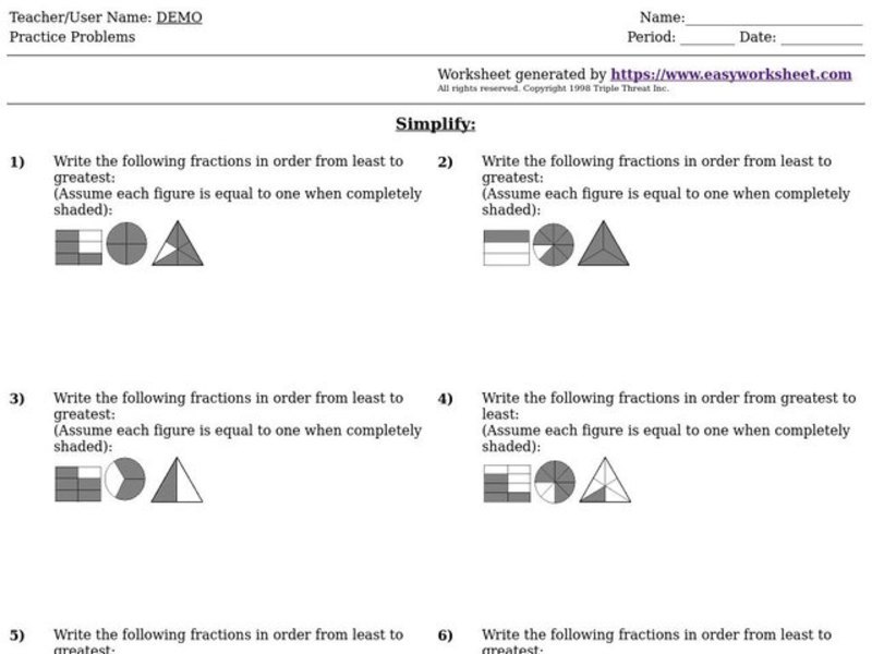 Simplify Worksheet
