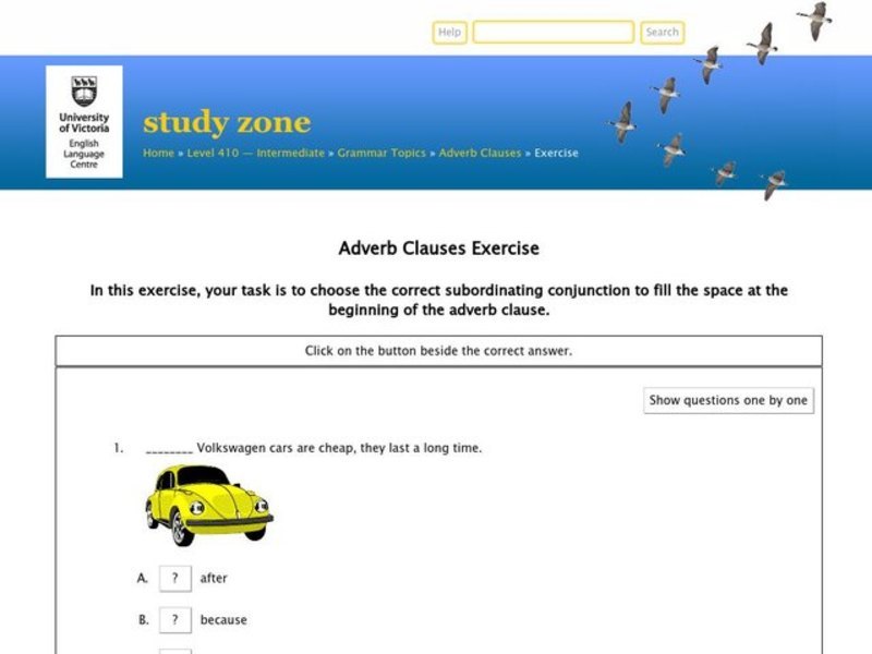 Adverb Clauses Interactive