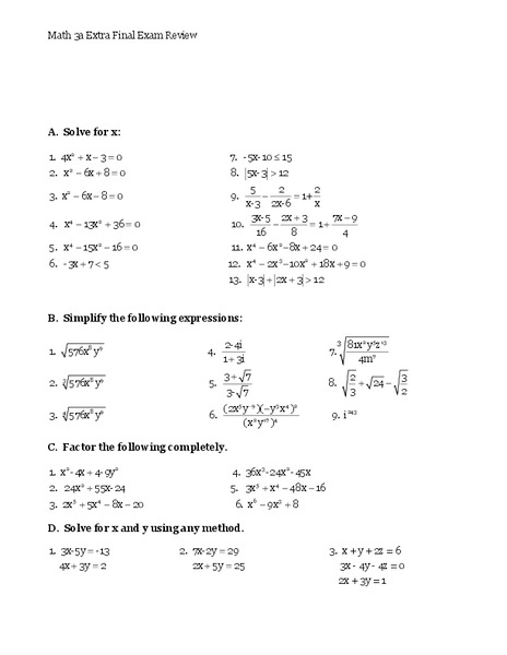 Simplifying Expressions Worksheet