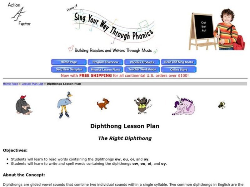 Sing Your Way Through Phonics Lesson Plan Lesson Plan
