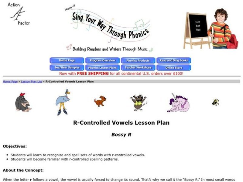 Sing Your Way Through Phonics Lesson Plan Lesson Plan