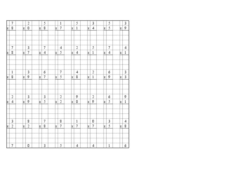 Single Digit Multiplication Practice Worksheet