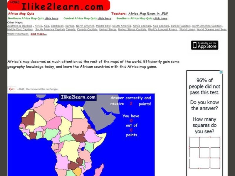 Africa Map Quiz Interactive