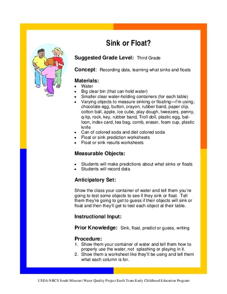 Sink or Float? Activity