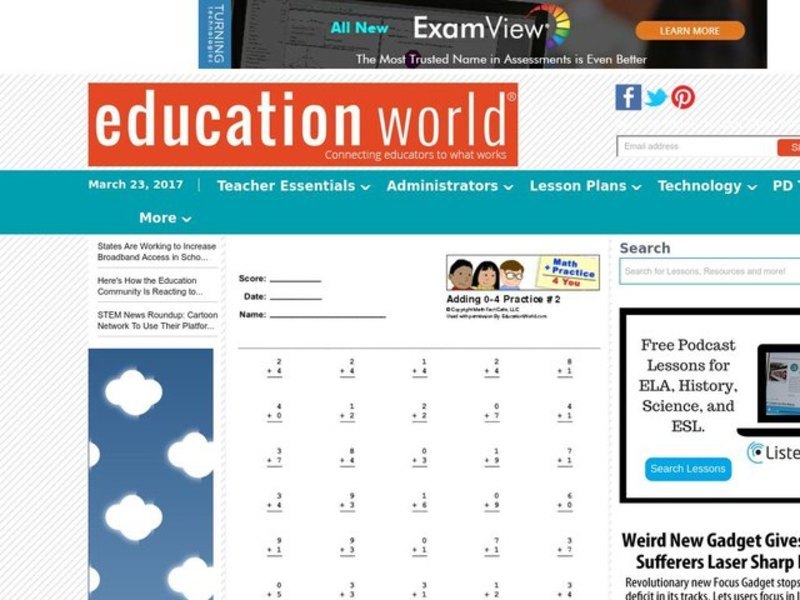 Single Digit Addition Lesson Plan