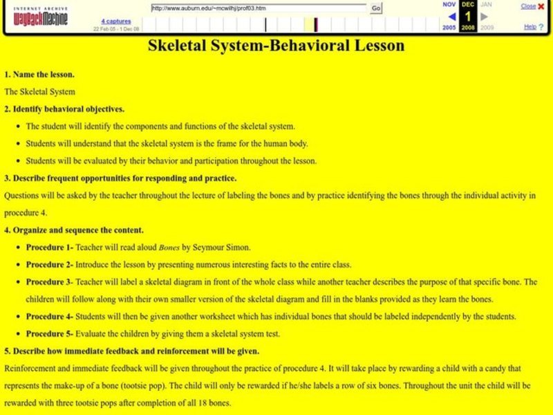 Skeletal System Lesson Plan