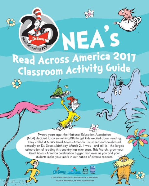 Read Across America Classroom Activity Guide Lesson Plan