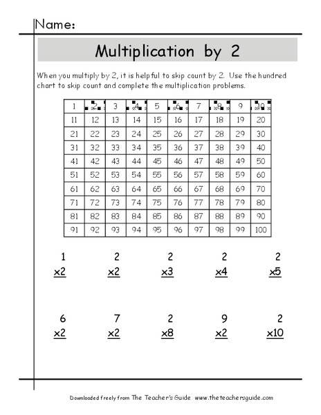 Skip Count by 2 Worksheet