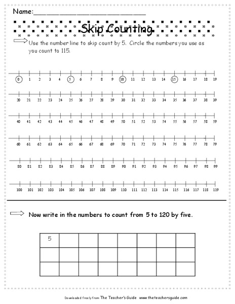 Skip Counting Worksheet