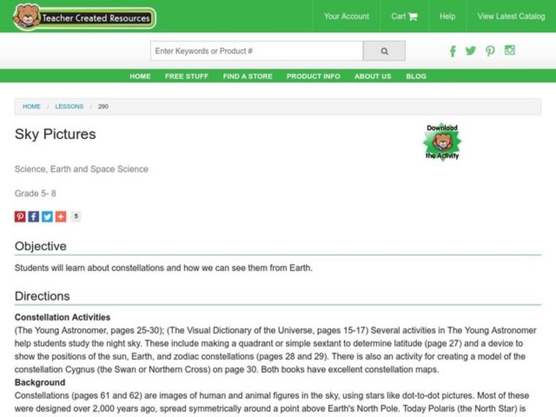 Sky Pictures Lesson Plan