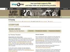 Slavery By The Numbers Lesson Plan