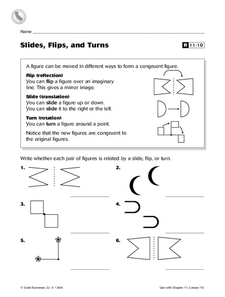 Slides, Flips, and Turns Worksheet