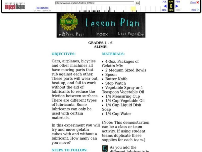 Slime! Lesson Plan
