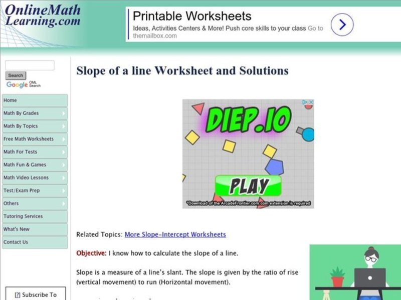 Slope of a Line Interactive
