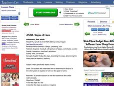 Slopes of Lines Lesson Plan