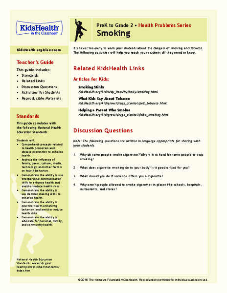 Smoking: Grades K-2 Lesson Plan